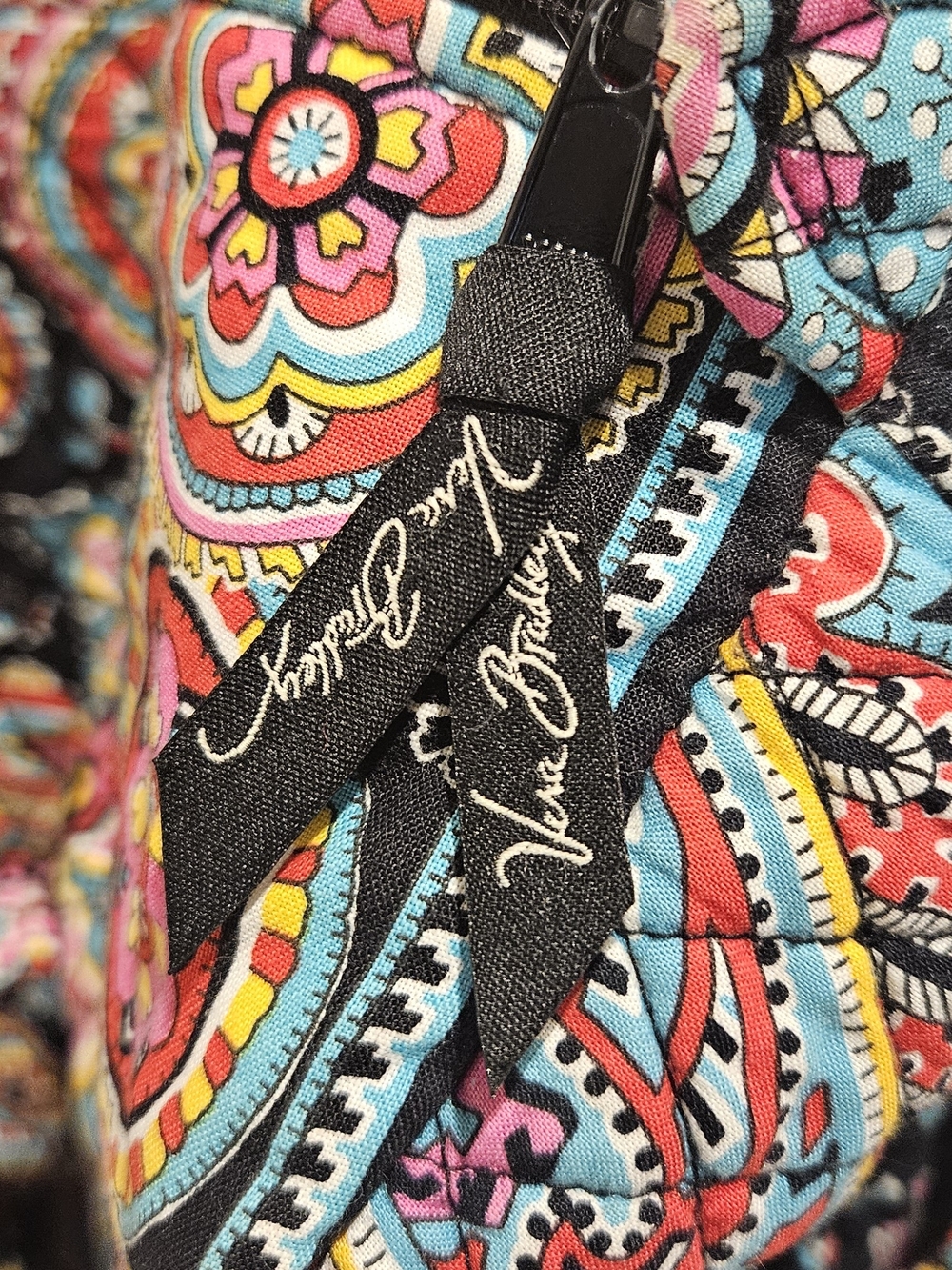 Vera Bradley Original Quilted Duffel Bag with Multicolor Paisley Print